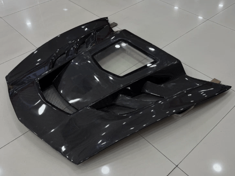 For Chevrolet Corvette C7 KZ Style Front Vented Clear Hood 2014-2019
