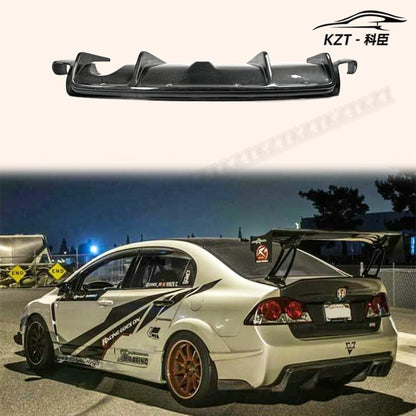 For Civic Fd2 Feels For Honda Rear Diffuser (175X25X85, 4.5Kg) Carbon Fiber Kazento Carbon Parts 车身侧板 FD2-DIF-FEELS-CF