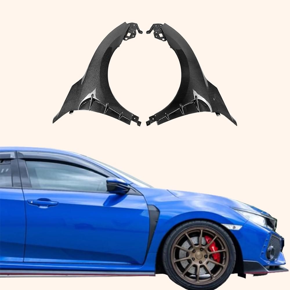 For Civic Fk7 (Fc Si) Vented Type For Honda Front Fender Carbon Fiber Kazento Carbon Parts 车身侧板 FK7-FF-VENT-CF