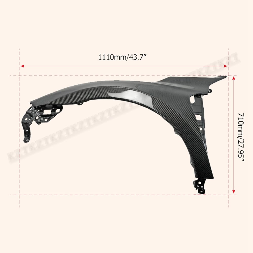 For Civic Fk7 Fk8 Epa For Honda Front Wider Fender (+10Mm) Carbon Fiber Kazento Carbon Parts 车身侧板 FK8-FF-EPA-CF