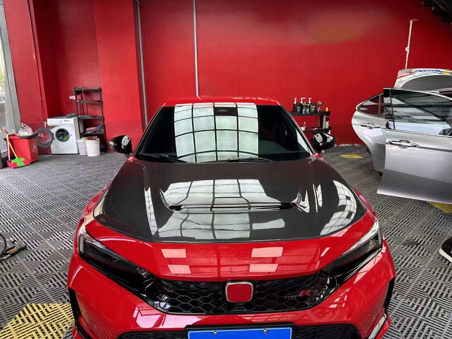 For Civic Type R FL5 2022-2024 Carbon Fiber Hood Bonnet Replacement Kazento Carbon Parts 车身侧板 Carbon Fiber FL5-HOOD-V1-CF