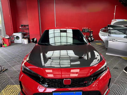 For Civic Type R FL5 2022-2024 Carbon Fiber Hood Bonnet Replacement Kazento Carbon Parts 车身侧板 Carbon Fiber FL5-HOOD-V1-CF