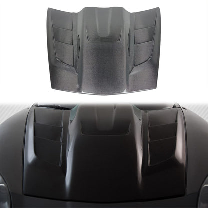 For Corvette C6 KZC Style Front Vented Cooling Hood Bonnet 2006-2013