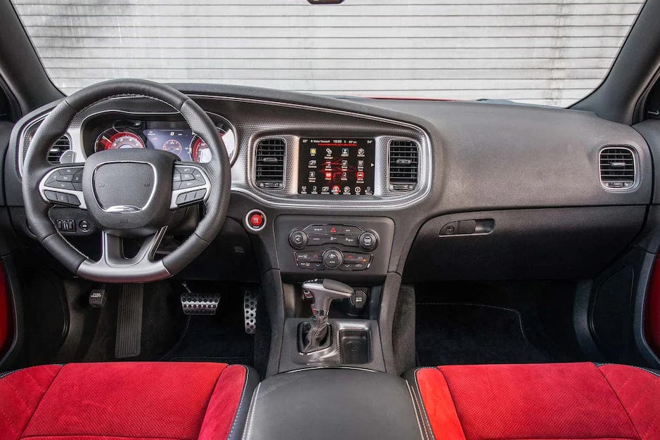 For Dodge Charger Challenger SRT 2015-23 Carbon D Style Steering Wheel With LED