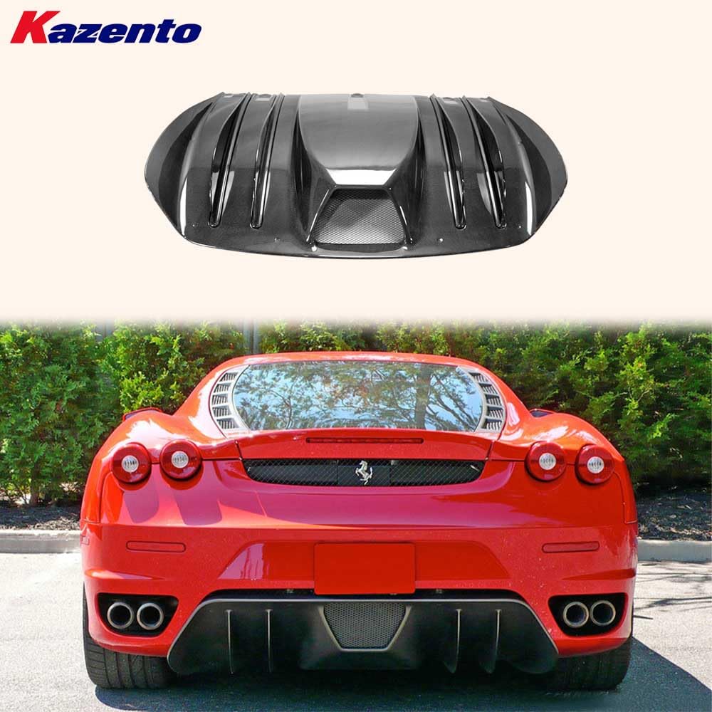 For Ferrari 430 Scuderia Style Rear Bumper Under Diffuser Carbon Fiber Kazento Carbon Parts 车身侧板 F430-DIF-SCU-CF