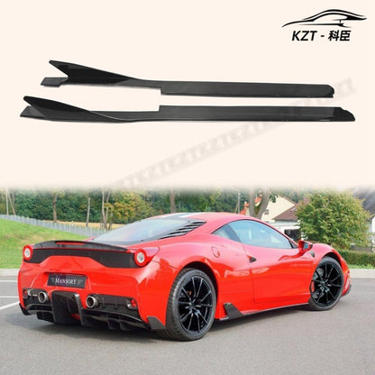 For Ferrari 458 Ap Style Side Skirt Extension Rocker Panels Side Part Carbon Fiber Body Kit Replacement