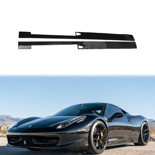 For Ferrari 458 Italia KZ Style Side Skirts Extensions 2009-2015