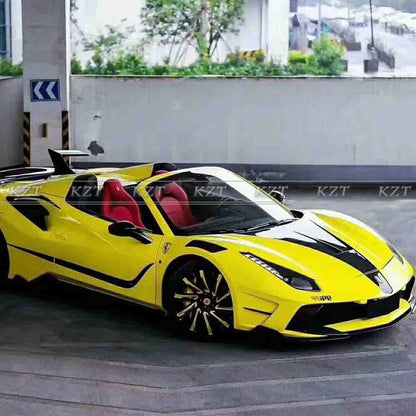 For Ferrari 488 GTB MSR Style Carbon + FRP Body Kits 35PCS FB/RB/FF/HD/KITS Kazento Carbon Parts 车身侧板 488-BODY-MSR-PCF