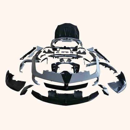 For Ferrari 488 GTB MSR Style Carbon + FRP Body Kits 35PCS FB/RB/FF/HD/KITS Kazento Carbon Parts 车身侧板 488-BODY-MSR-PCF