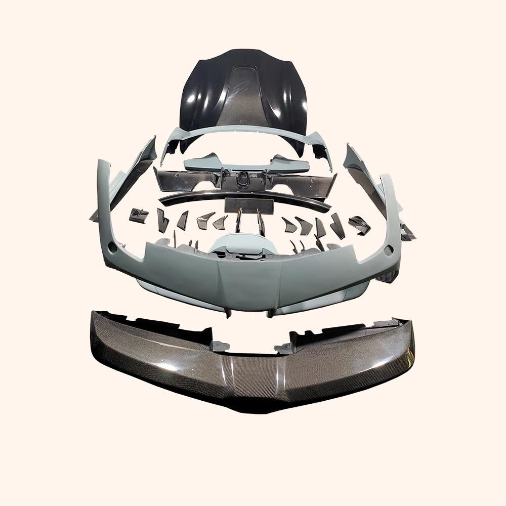 For Ferrari 488 MS Style Carbon + FRP Body Kits 27PCS FB/RB/SS/HD/KITS