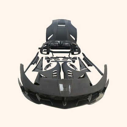 For Ferrari 812 Superfast MSR Style Body Kits 25pcs Carbon FRP FB/RB/HD/SS/FF Kazento Carbon Parts 车身侧板 812-BODY-MSR-PCF