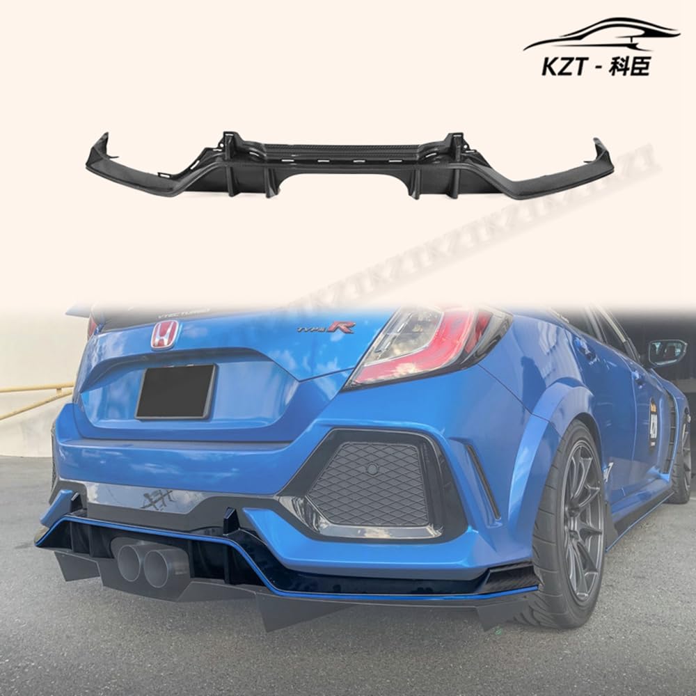 For Fk8 17-19 (Not Fit 2020 On) Civic Type-R Oem For Honda Rear Lip Carbon Fiber