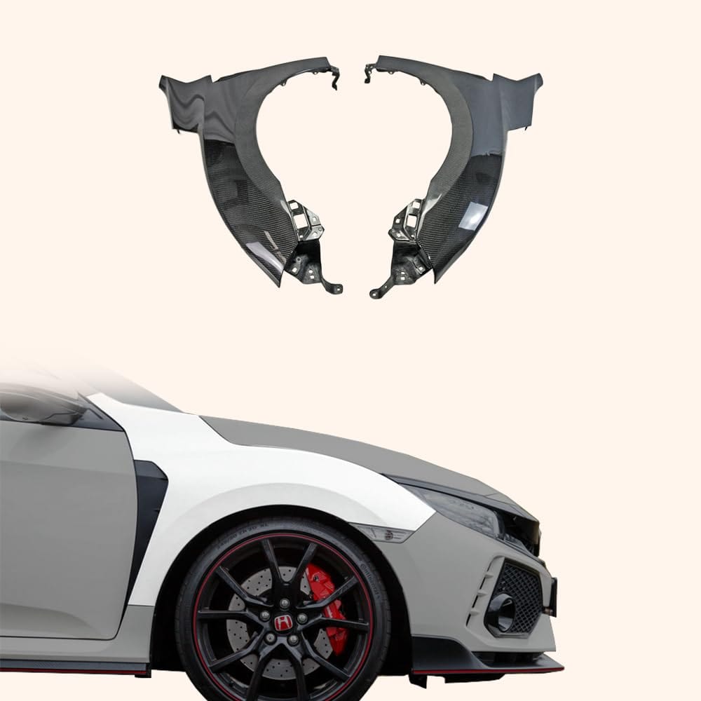 For Fk8 Fk7 Civic Type-R Oem Front Fender (Can Fit On Fk7 But Need To Fit With Fk8 Fb & Ss, Wider Then Fk7 45Mm) Carbon Fiber