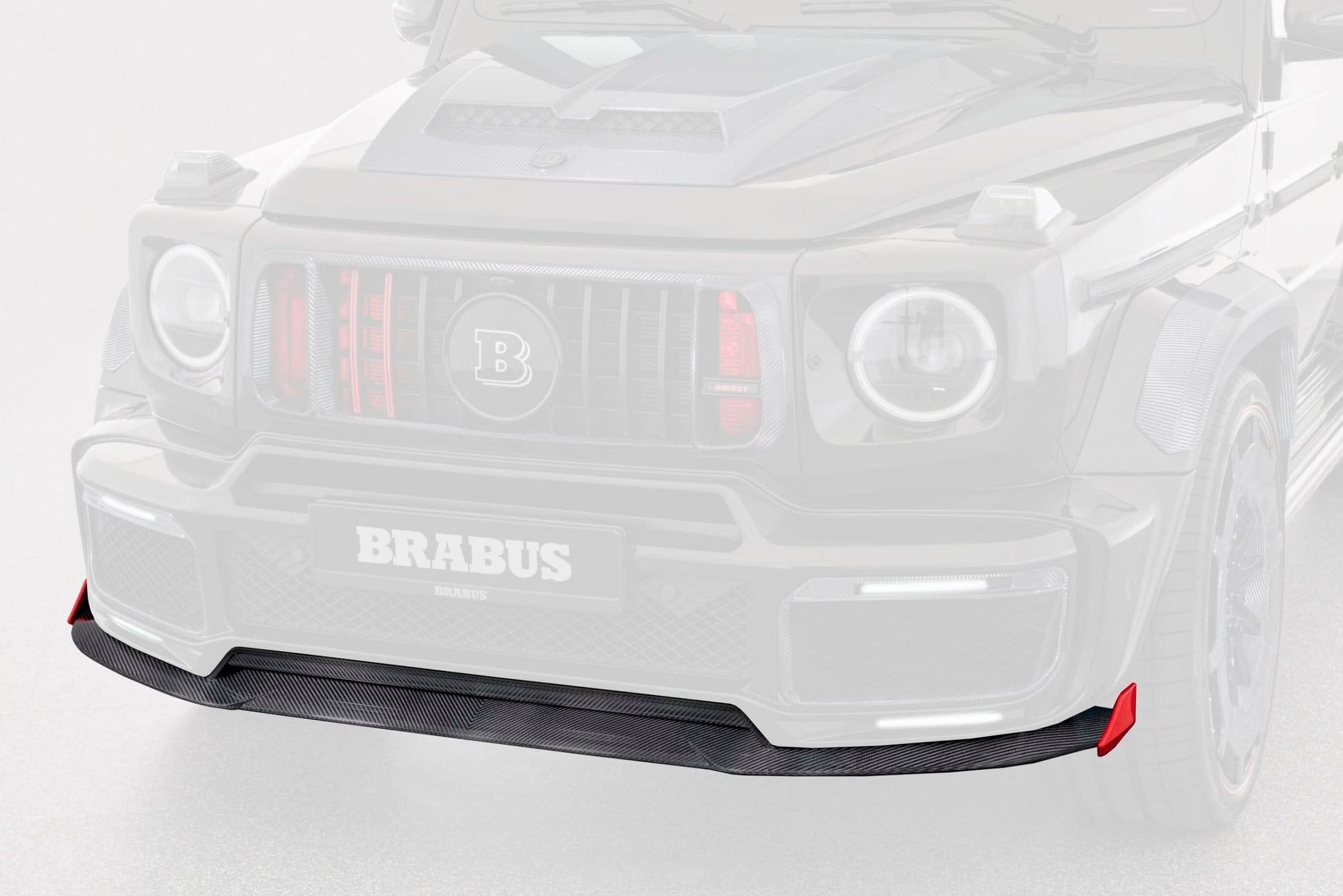 For G63 G500 G350 Rock-Style G900 Front Bumper Under Lip Diffuser Dry Carbon