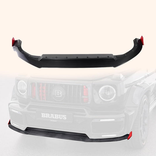 For G63 G500 G350 Rock-Style G900 Front Bumper Under Lip Diffuser Dry Carbon