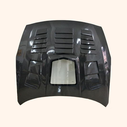 For GTR R35 2017 For Nissan + Vented Clear Carbon Fiber Bonnet Hood Kazento Carbon Parts 车身侧板 R35-HOOD-CV-CF