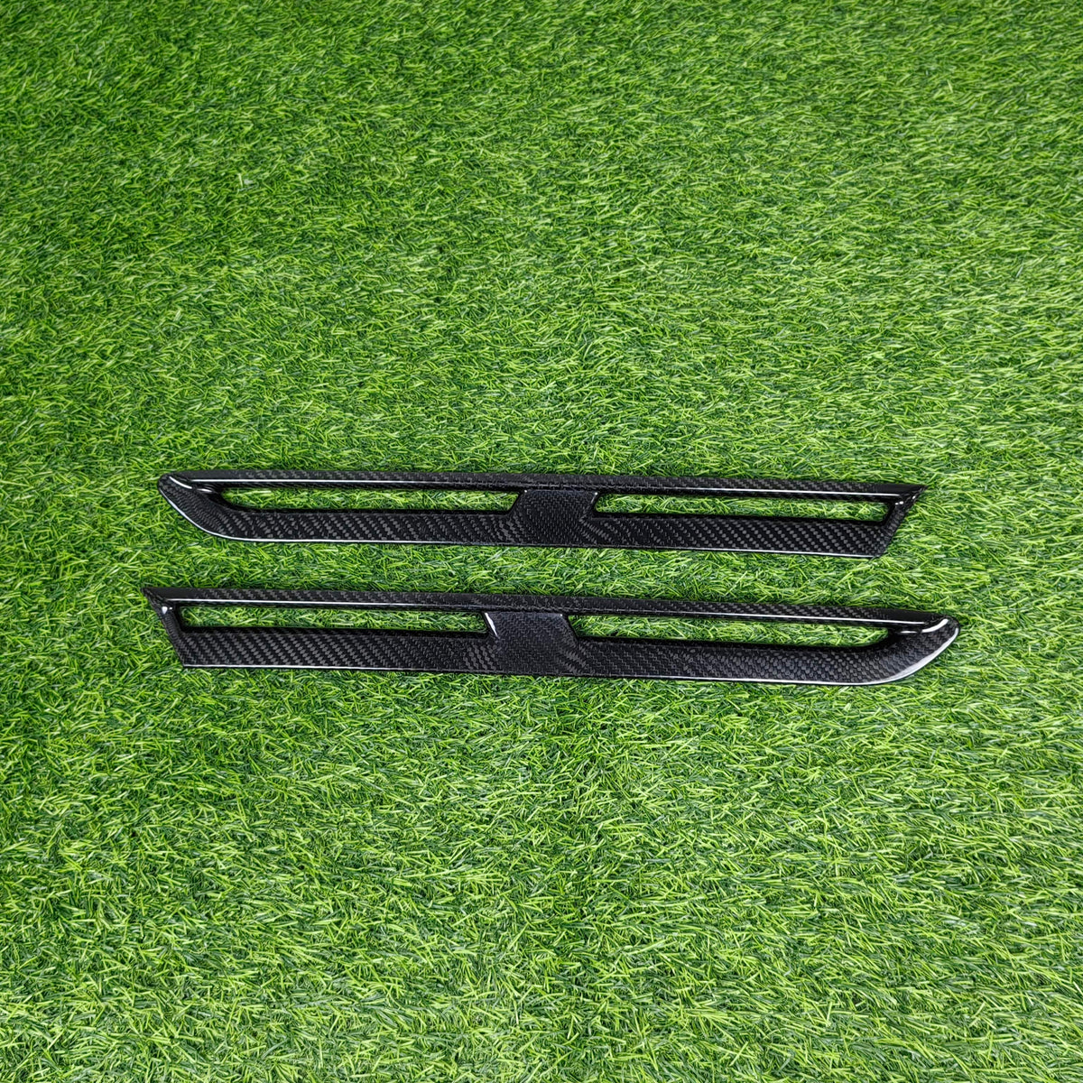 For GTR R35 Dry Carbon Front Bumper Side Fender Vents Cover 2008-2016
