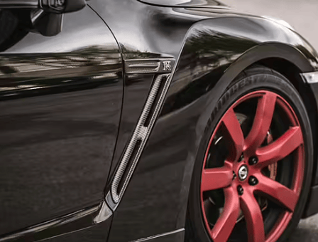 For GTR R35 Dry Carbon Front Bumper Side Fender Vents Cover 2008-2016