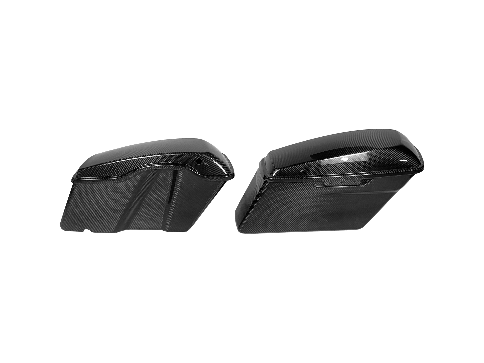For Harley Davidson Touring 09-23 Dry Carbon Stand Full Saddlebags Lids 4pcs Kazento Carbon Parts Dry Carbon Fiber HARLEY-SADDLE-SD-DCF