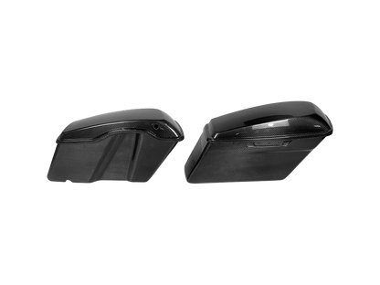 For Harley Davidson Touring 09-23 Dry Carbon Stand Full Saddlebags Lids 4pcs Kazento Carbon Parts Dry Carbon Fiber HARLEY-SADDLE-SD-DCF