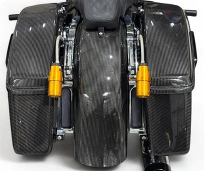For Harley Davidson Touring 09-23 Dry Carbon Stand Full Saddlebags Lids 4pcs Kazento Carbon Parts Dry Carbon Fiber HARLEY-SADDLE-SD-DCF
