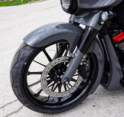 For Harley Davidson Touring Street Road Glide Dry Carbon 19IN Front Wheel Fender Kazento Carbon Parts Dry Carbon Fiber HARLEY-FF-19IN-DCF