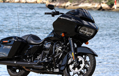 For Harley Touring Street Road Glide Dry Carbon Dual Headlight Fairing Trim