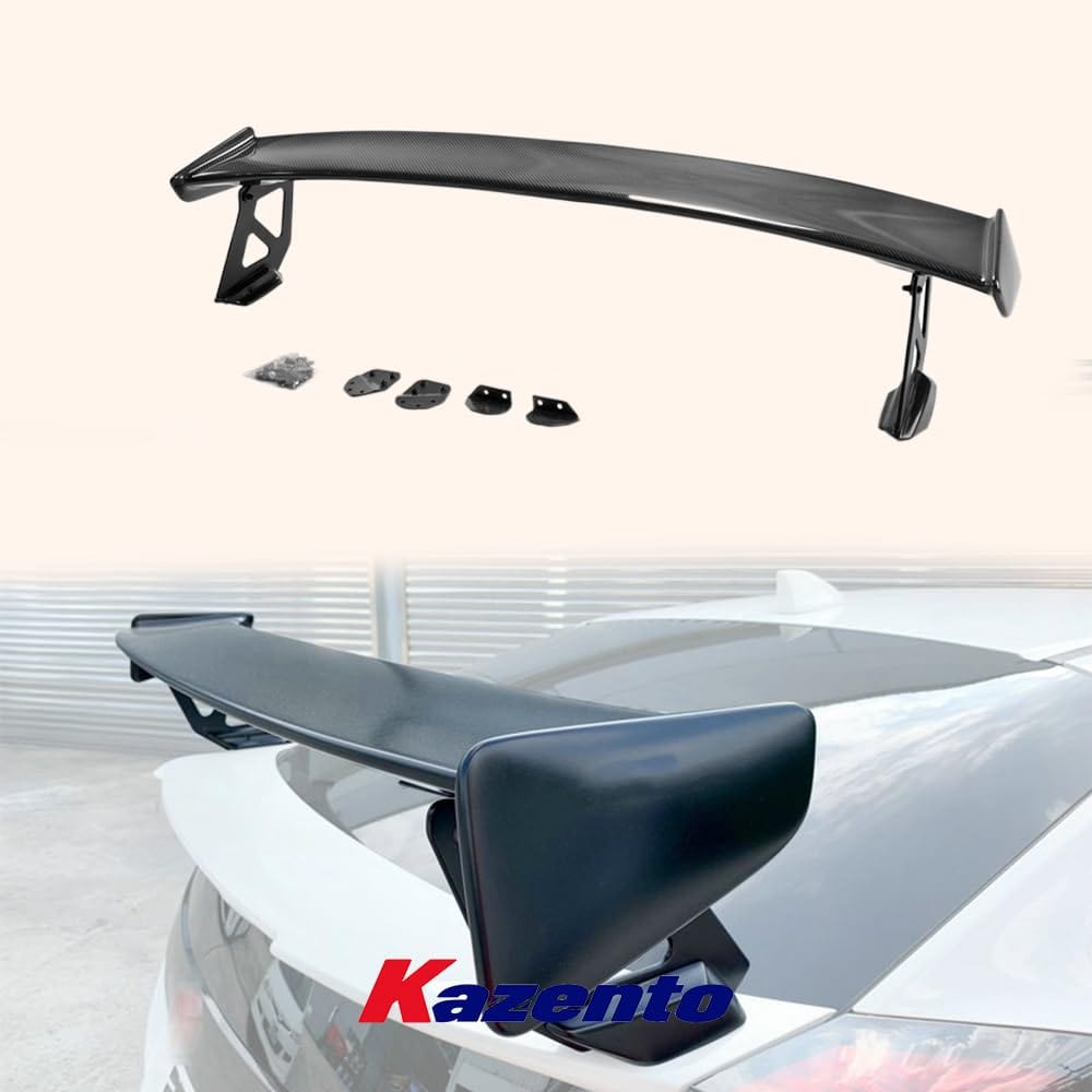 For Honda 15-17 Civic Type R Fk2 M Type Rear Gt Spoiler (5 Door Hatch) Carbon Fiber Car Body Parts Kits Kazento Carbon Parts 车身侧板 FK2-RS-M&-CF