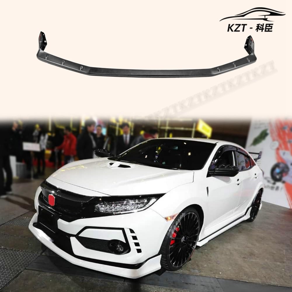 For Honda 17 Onwards Civic Type R Fk8 M Type Front Bumper Lip Chin Splitter Spoiler Abs Body Kits Kazento Carbon Parts 车身侧板 FK8-FL-M-ABS