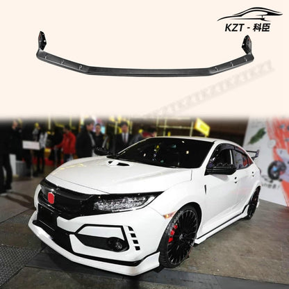 For Honda 17 Onwards Civic Type R Fk8 M Type Front Bumper Lip Chin Splitter Spoiler Abs Body Kits Kazento Carbon Parts 车身侧板 FK8-FL-M-ABS