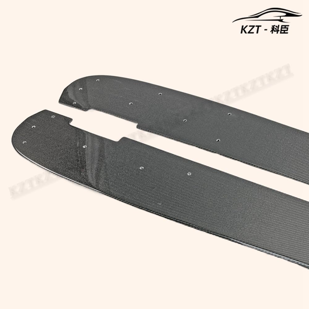 For Honda 17 Onwards Civic Type R Fk8 Vrs-W Type Large Side Skirt Extension + Air Shloud 4Pcs Rocker Panels Side Part Carbon Fiber Body Kit Replacement Kazento Carbon Parts 车身侧板 FK8-SSX-VRSW-CF