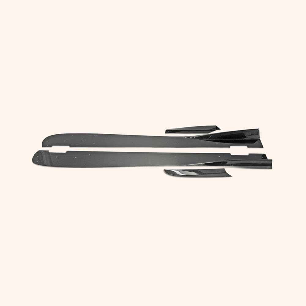 For Honda 17 Onwards Civic Type R Fk8 Vrs-W Type Large Side Skirt Extension + Air Shloud 4Pcs Rocker Panels Side Part Carbon Fiber Body Kit Replacement Kazento Carbon Parts 车身侧板 FK8-SSX-VRSW-CF
