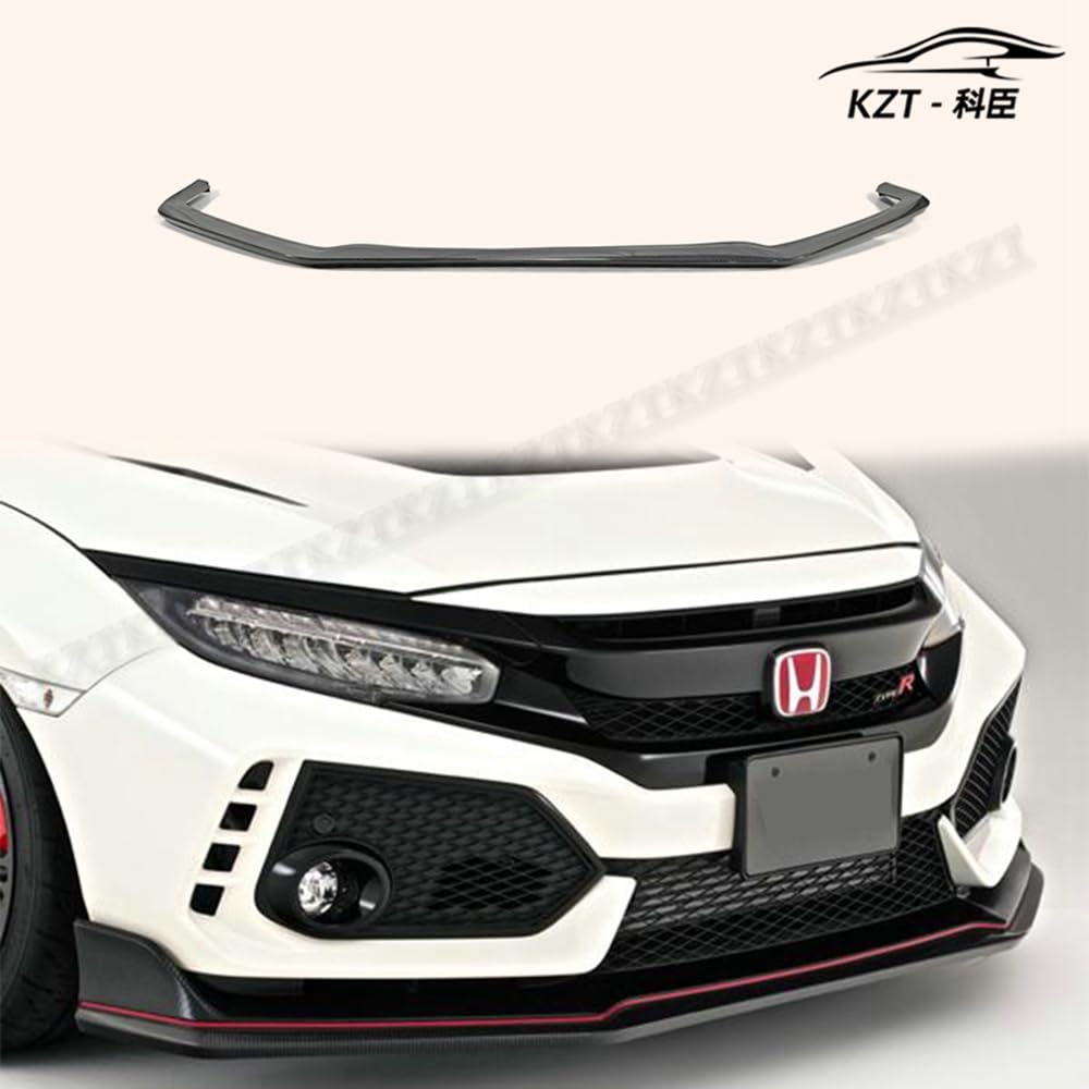 For Honda 17 Onwards Civic Type R Fk8 Vrsar1 Style Front Bumper Lip (5 Door Hatch) Chin Splitter Spoiler Carbon Fiber Body Kits Kazento Carbon Parts 车身侧板 FK8-FL-VRS-CF