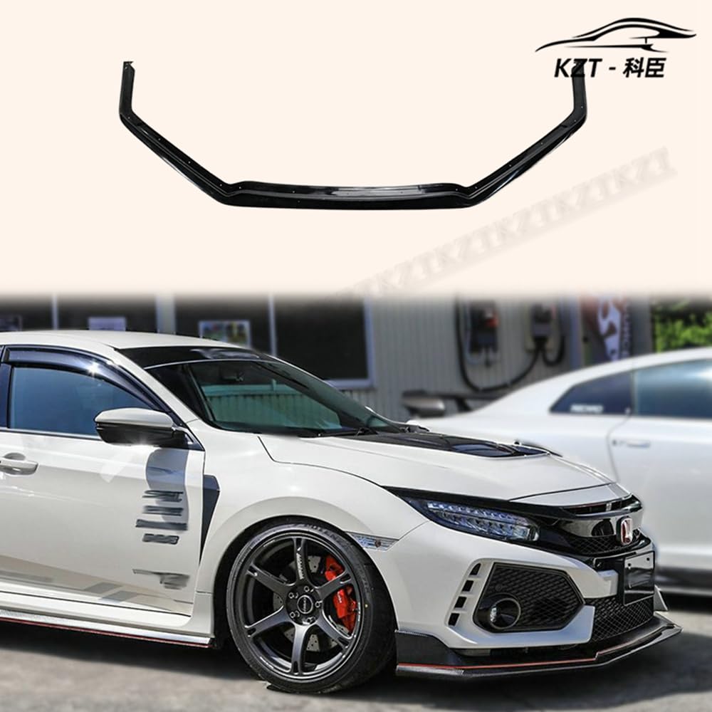 For Honda 17 Onwards Civic Type R Fk8 Vrsar1 Style Front Bumper Lip (5 Door Hatch) Chin Splitter Spoiler Fiber Glass Body Kits Kazento Carbon Parts 车身侧板 FK8-FL-VRS-FRP