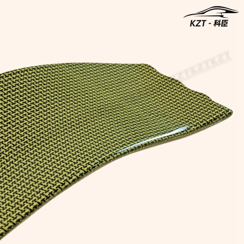For Honda 17 Onwards Civic Type R Fk8 Vrsar1 Style Rear Wing Flap (5 Door Hatch) Yellow Kevlar Car Body Parts Kits Kazento Carbon Parts 车身侧板 FK8-RS-BLD-VRS-YK