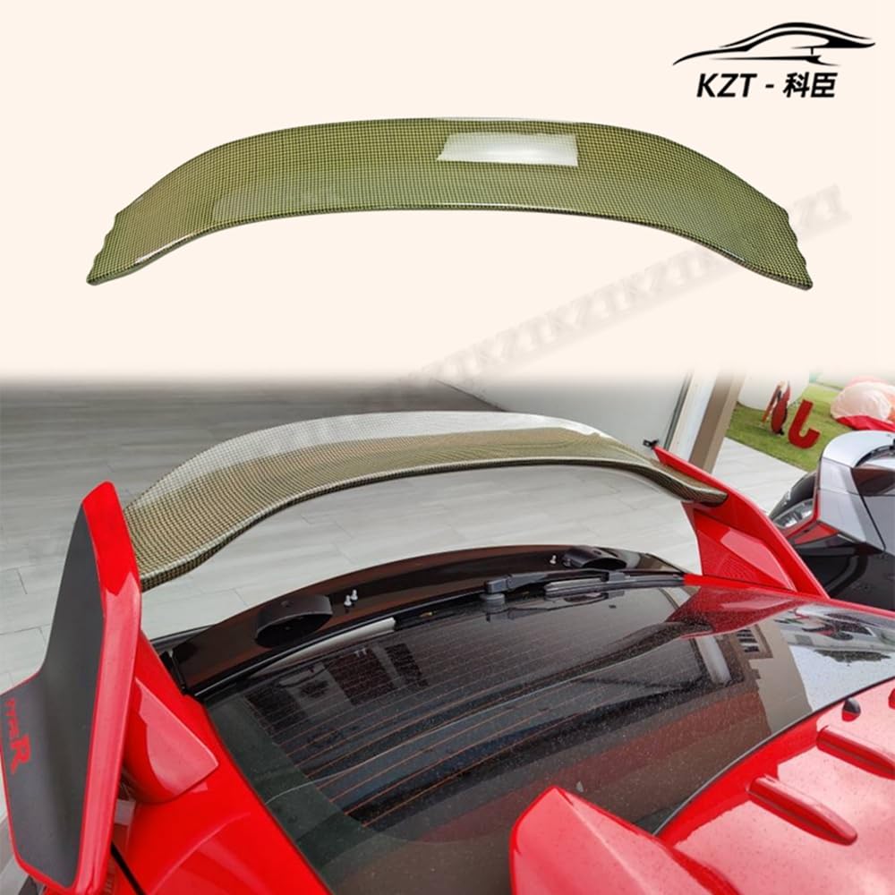 For Honda 17 Onwards Civic Type R Fk8 Vrsar1 Style Rear Wing Flap (5 Door Hatch) Yellow Kevlar Car Body Parts Kits