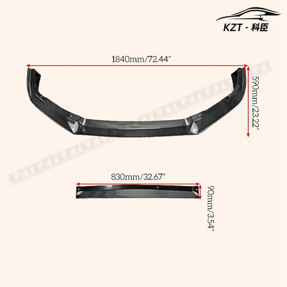 For Honda 17 Onwards Civic Type R Fk8 Vrsar2 Style Front Bumper Lip 2Pcs (With Ic Shroud) Chin Splitter Spoiler Carbon Fiber Body Kits Kazento Carbon Parts 车身侧板 FK8-FL-VRSA2-CF
