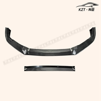 For Honda 17 Onwards Civic Type R Fk8 Vrsar2 Style Front Bumper Lip 2Pcs (With Ic Shroud) Chin Splitter Spoiler Carbon Fiber Body Kits Kazento Carbon Parts 车身侧板 FK8-FL-VRSA2-CF