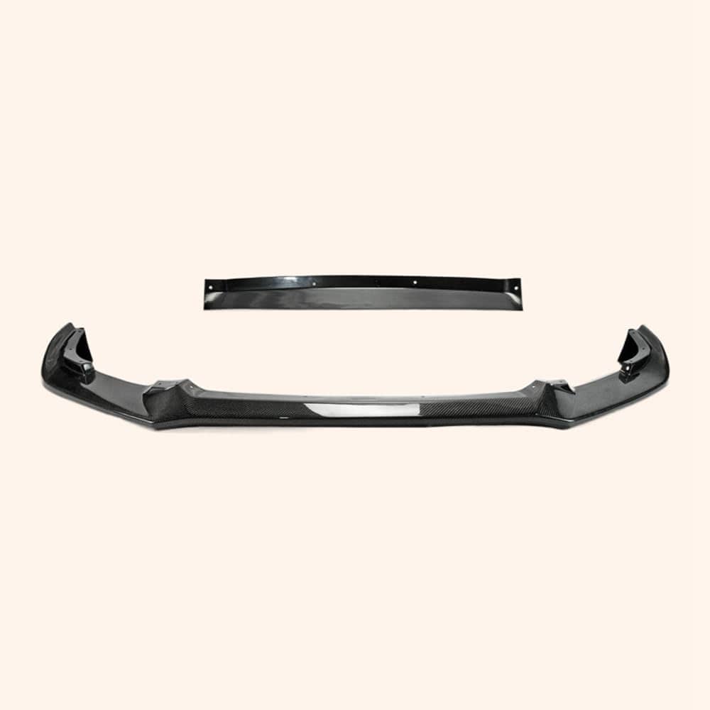 For Honda 17 Onwards Civic Type R Fk8 Vrsar2 Style Front Bumper Lip 2Pcs (With Ic Shroud) Chin Splitter Spoiler Carbon Fiber Body Kits Kazento Carbon Parts 车身侧板 FK8-FL-VRSA2-CF