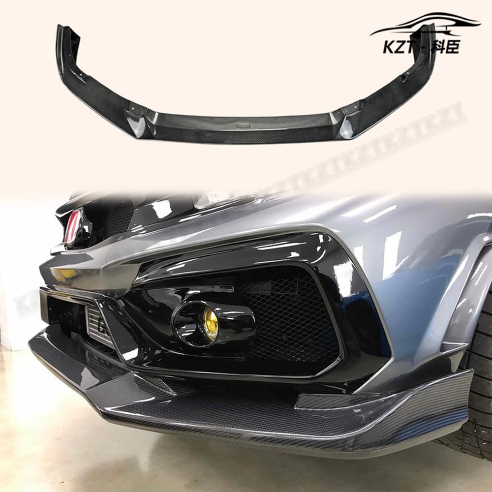 For Honda 17 Onwards Civic Type R Fk8 Vrsar2 Style Front Bumper Lip 2Pcs (With Ic Shroud) Chin Splitter Spoiler Carbon Fiber Body Kits