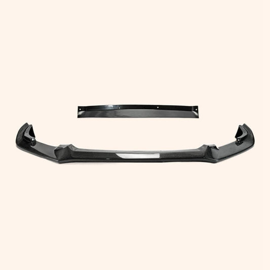 For Honda 17 Onwards Civic Type R Fk8 Vrsar2 Style Front Bumper Lip 2Pcs (With Ic Shroud) Chin Splitter Spoiler Carbon Fiber Body Kits