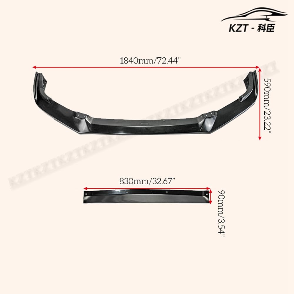For Honda 17 Onwards Civic Type R Fk8 Vrsar2 Style Front Bumper Lip 2Pcs (With Ic Shroud) Chin Splitter Spoiler Fiber Glass Body Kits