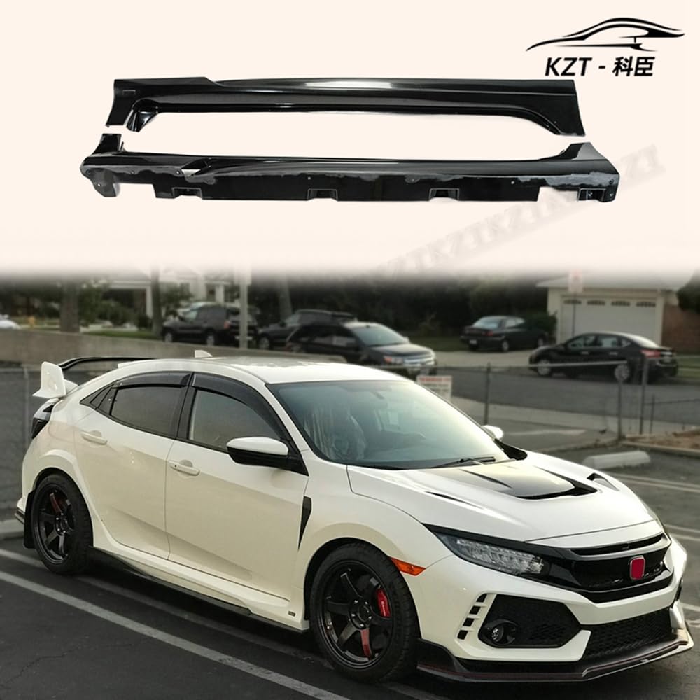 For Honda 17 Onwards Civic Type R Fk8 Vrsar2 Style Side Skirt Rocker Panels Side Part Fiber Glass Body Kit Replacement Kazento Carbon Parts 车身侧板 FK8-SS-VRSA2&-FRP