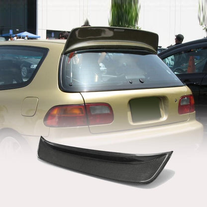 For Honda Civic Eg Bys Type Rear Spoiler Wing Carbon Fiber Car Body Parts Kits Kazento Carbon Parts 车身侧板 EG-RS-JDM-CF