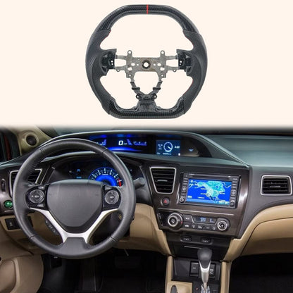 For Honda Civic FB 2011-17 Carbon Fiber D Style Steering Wheel Replacement