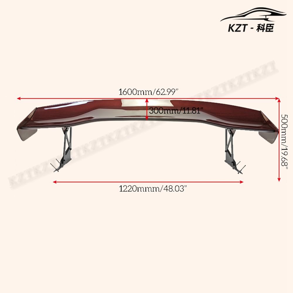 For Honda Civic Fk7 Fk8 Vtx2 Style Rear Gt Spoiler Carbon Fiber (Red Color) Car Body Parts Kits