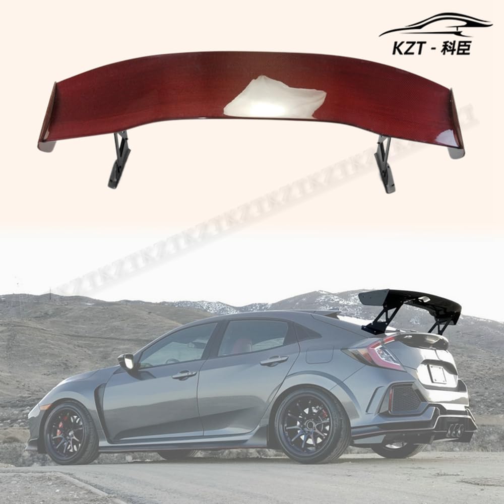 For Honda Civic Fk7 Fk8 Vtx2 Style Rear Gt Spoiler Carbon Fiber (Red Color) Car Body Parts Kits