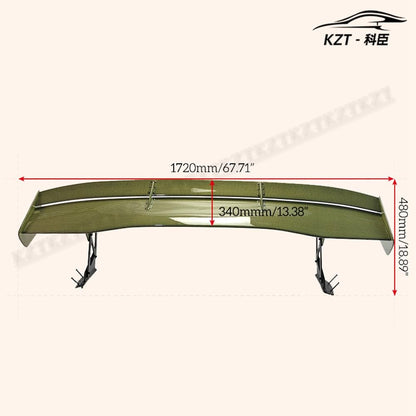 For Honda Civic Fk7 Fk8 Vtx5 Style Rear Gt Spoiler Yellow Kevlar Car Body Parts Kits Kazento Carbon Parts 车身侧板 FK8-RS-GT-VTX5&-YK