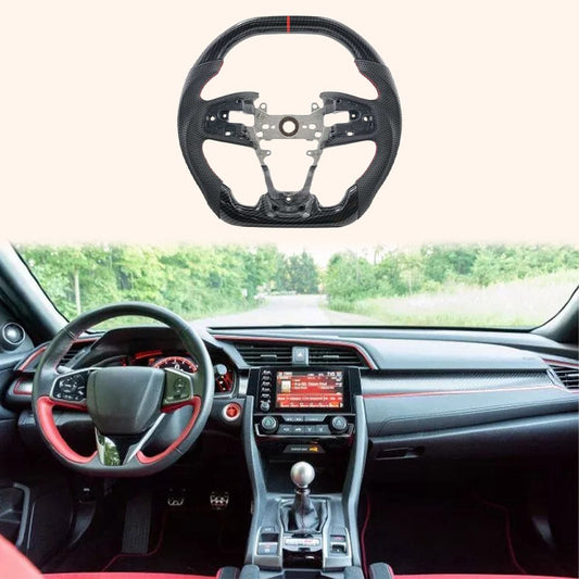 For Honda Civic Type R FK8 5D 17-21 Carbon D Style Steering Wheel Replacement