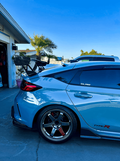 For Honda Civic Type R FL5 Hatchback 2023-24 VTX Style Carbon Rear Spoiler Wing Kazento Carbon Parts Carbon Fiber FL5-RS-VTXHT-CF